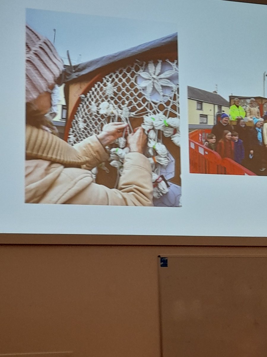 CArchives's tweet photo. Ger from @headfordlace telling us about the amazing collaborative effort to make this lace heart 100 hands working through the night to create this! https://t.co/1jSBCQ04AZ