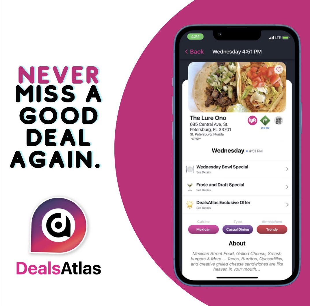 TheDealsAtlas's tweet photo. @isfrustriranost @traversymedia check out our app! our UI is so appealing to users and we help them save money on nearby and earn rewards on food and drinks https://t.co/GED29xdBFx