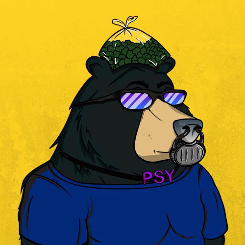 Happy weekend #PsyFam!  
 
This slick PsyBear was minted recently, looks like he’s ready to party this weekend 🍻
  
Still missing a bear ? Hit up rareboard.com/psybears 👑 
 
#strongertogetheralliance #BNB #NFTCollection #minting