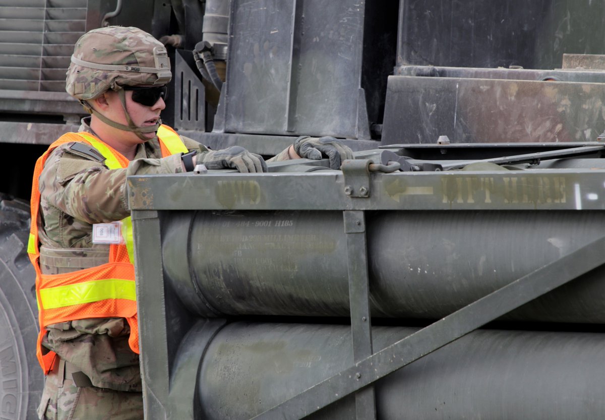 USArmyEURAF's tweet photo. Hopefully you've seen our notices about exercise #DynamicFront kicking off.
Prior to the live fire portion of the exercise, in the fires community, a "Load Exercise" is conducted to ensure the loading process goes off without a hitch.
#StrongerTogether #MLRS #PershingStrong https://t.co/2wezoGePTw