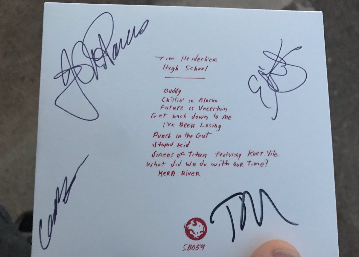 DanPlanetEarth's tweet photo. Absolutely fantastic early show tonight in Portland @timheidecker !!!.
I had a great time indeed! 
Plus afterwards I got a Very Good signed album from his Very Good Band!
#SadlyVicBergerWasntThereToSignIt  @VicBergerIV https://t.co/zo8cgkfQ4j