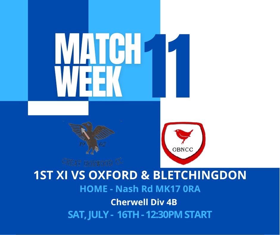 Great_HorwoodCC's tweet photo. MATCH DAY - The 1st XI are at Home vs Oxford & Bletchingdon whilst the 2nds are away to Gt Brickhill.
If the cricket isn't enough to convince you then our very own topless barman @Daddy10 will be on hand to pull a few cold ones for you this hot weekend.
#hoorrss https://t.co/hl5v7kTjME