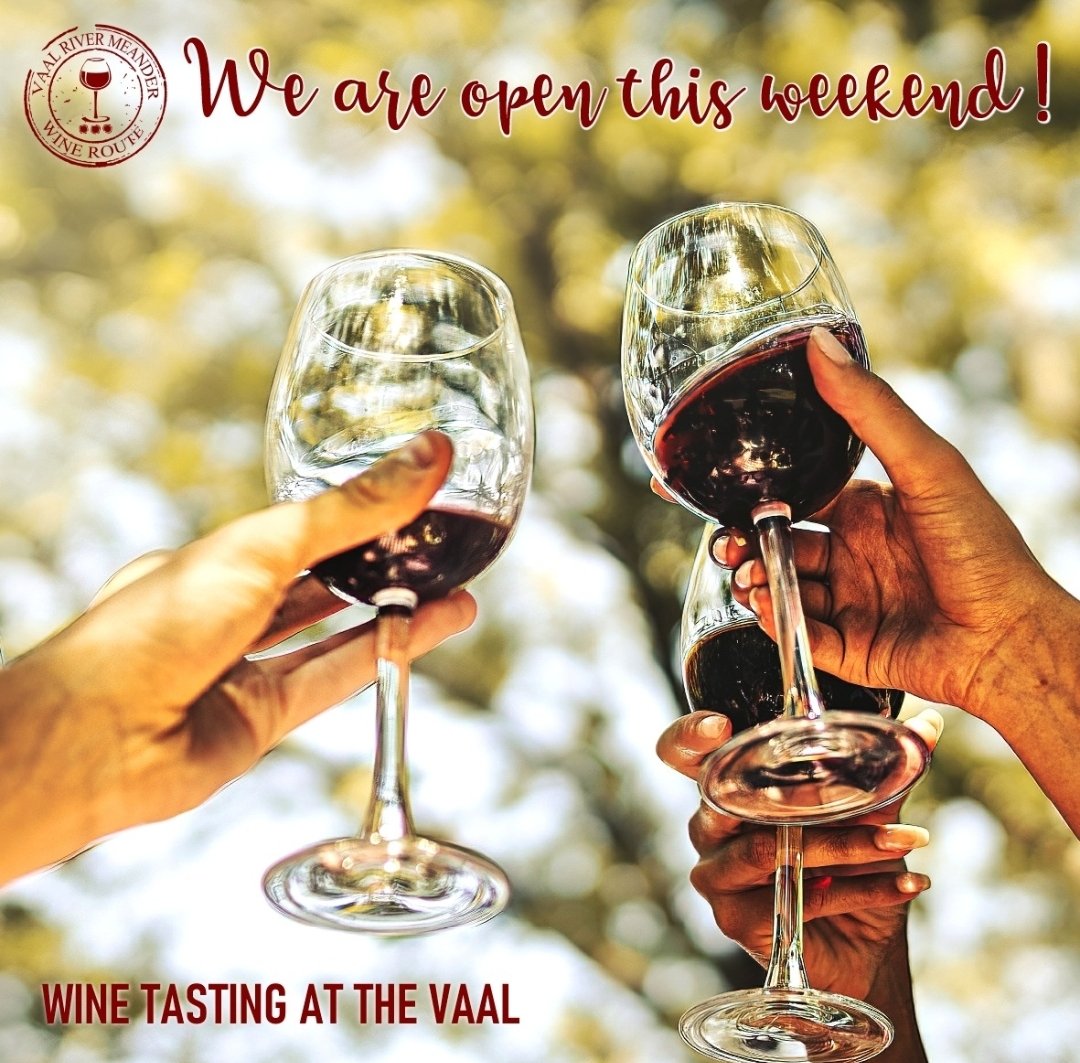 We've got #wine on our minds, all #weekend long! 

Join us for our penultimate #winetasting weekend this Saturday &amp; Sunday from 12h00 to 17h00.
Taste 8 wines for R50🍷

vaalwineroute.co.za