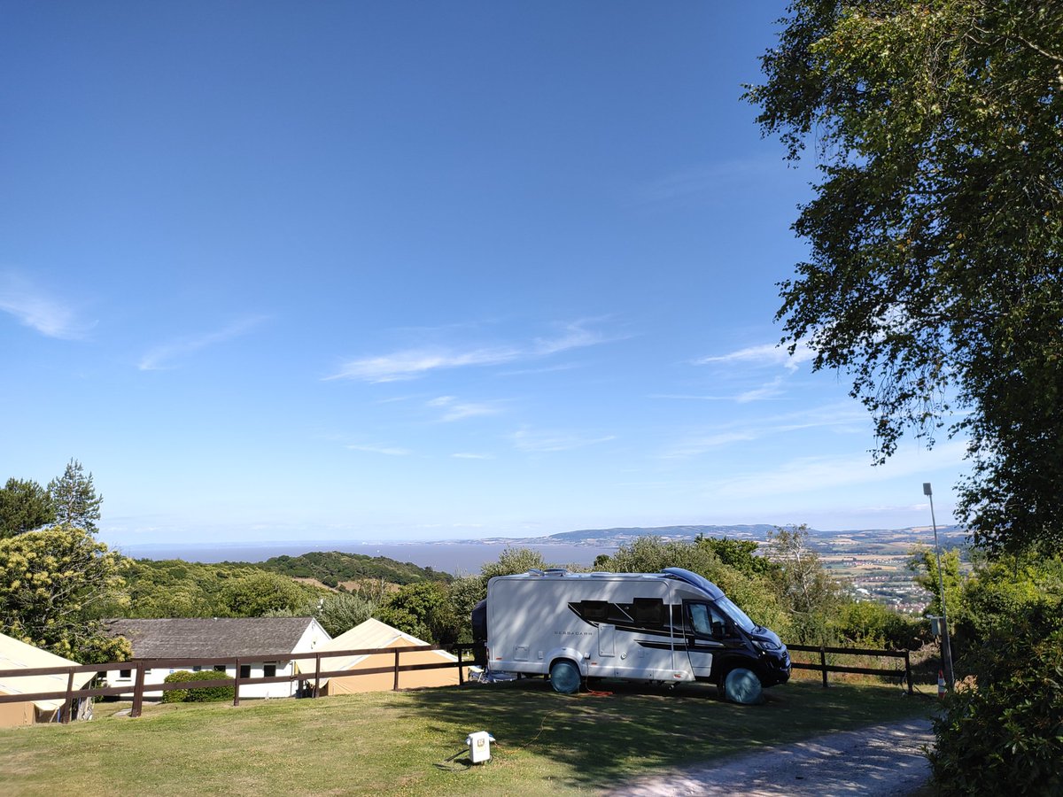 Arrived in Minehead yesterday at 3. Went the wrong way to the camp site so had to pull the wing mirrors in as the streets were very narrow. Off into Minehead today