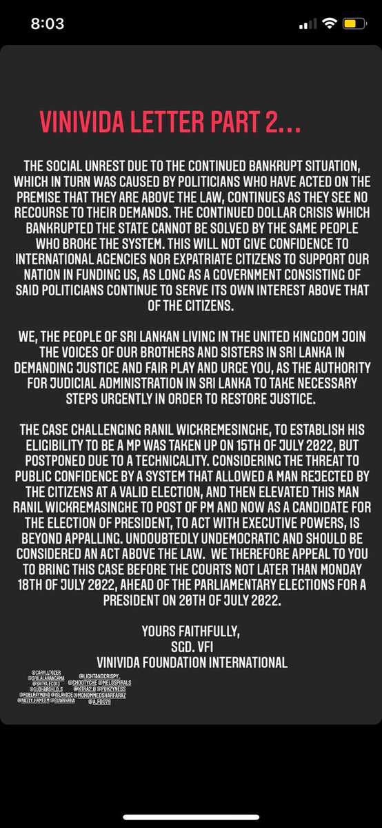 #ranilresign #resignranil
@RW_UNP @knr21_cam @kanchana_wij @knr21_cam @ThyagiR @USAmbSL @nimilamalee @Jamz5251 @LihiniFernando @sarojpathi @MASumanthiran @BASLSl