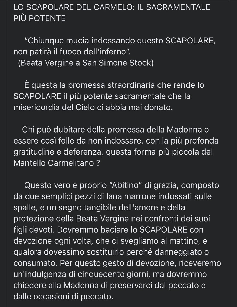 AntonioCarrabi1's tweet image. Lo Scapolare del Carmelo, il Sacramentale più potente 🙏🏻🌹❤️
