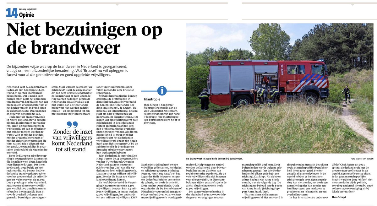 GerardZomer's tweet photo. “Zonder vrijwilligers valt de Nederlandse samenleving stil’
Daar moet je wel oog voor willen hebben. Toch? https://t.co/oX5uMqQrk3