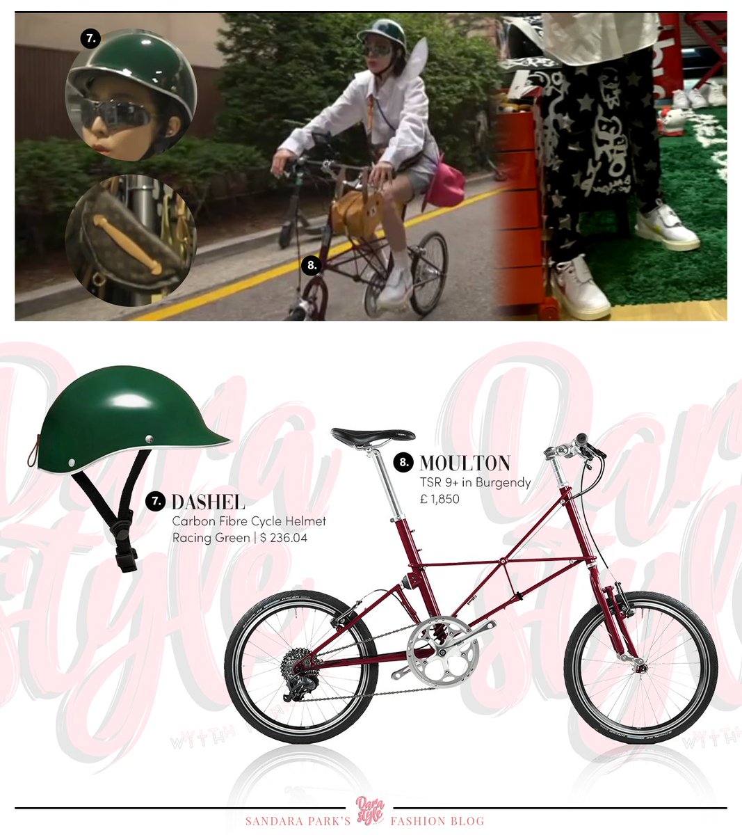 DaraStyle_'s tweet photo. [Spotted] 220715 #DARA at MBC 'I Live Alone' EP.454, Kitchen items:

#GENTLEMONSTER X #MARINESERRE Sunglasses
#LOUISVUITTON Bum Bag
#VIVIENNEWESTWOOD Hat
#COMMEDESGARÇONS Shirt
#YSL Jeans
#PMO X #NIKE Kwondo 1 F&amp;F
#DASHEL Helmet
#MOULTON TSR 9+
-
#SandaraPark #산다라박 #다라 https://t.co/eqcBzvcMPj