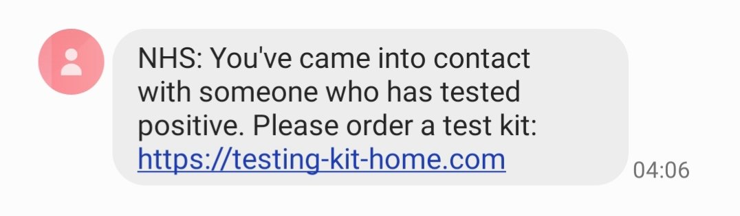 LukeGbedemah's tweet photo. Covid-19 scams are getting a bit lazy these days... Check your syntax. And 4.06. Really? https://t.co/xilhuSXM2D