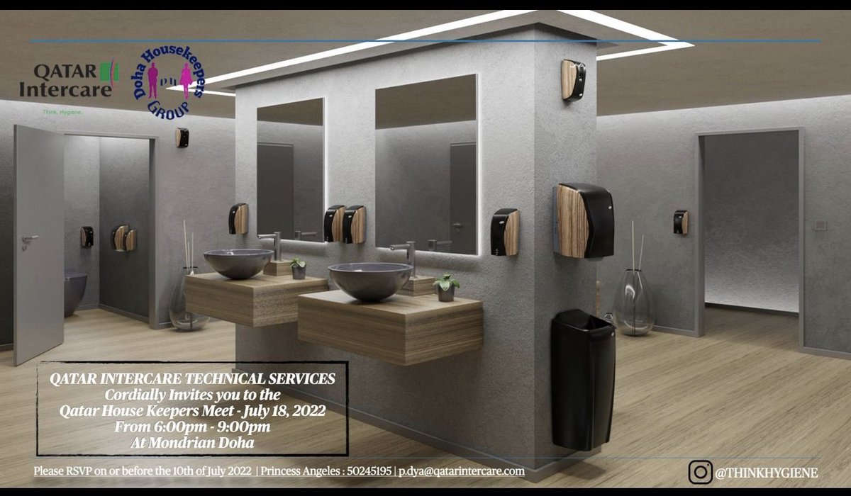 prabhathidt's tweet photo. Looking forward to meet the fraternity @Mondrian_Doha over our @HousekeeperDoha #event @qatarevents @HotelierME @CME_Magazine @CleanIndiaJourn @hotel_industry @hospitalitymedi @ChrisKeightley6 @Hotel_News_Now @QatarCalendar @QatarHotels_ @HQShow https://t.co/LlvaD3QEg7