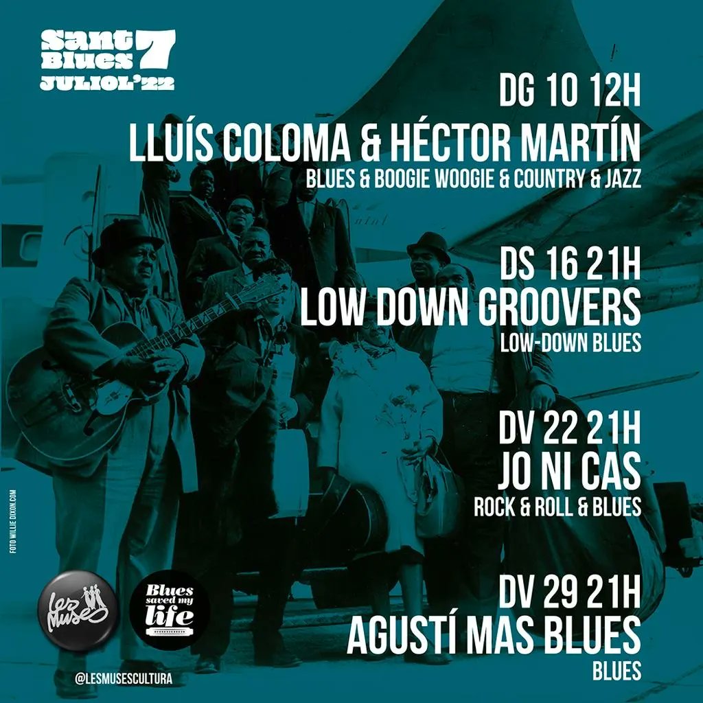 Aquesta nit segon concert del cicle de blues SantBlues al casal de Marianao a Sant Boi. Els Low Down Groovers són una banda de blues elèctric que ens transporten al Chicago dels anys 40s i 50s. 
Una bona oportunitat per gaudir de la música en directe en un entorn proper.