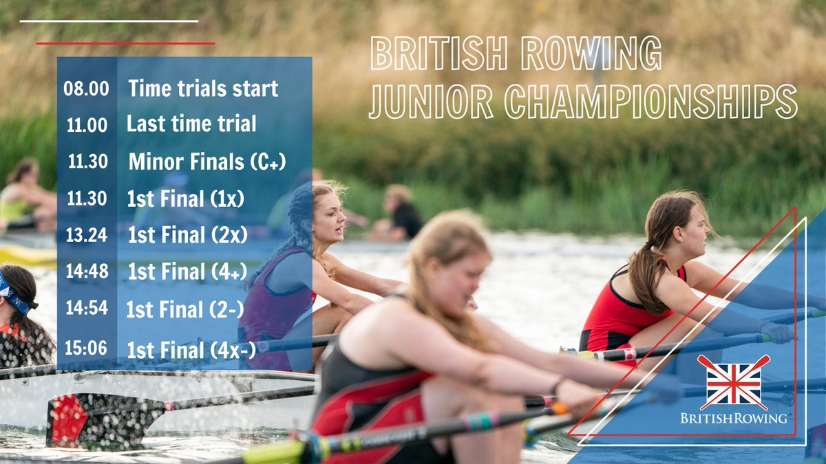 BritishRowing's tweet photo. Welcome to Day 2⃣ at the British Rowing Junior Championships 2022 🏆

📹Livestream ➡️ 
https://t.co/Qk3nlYga3A

Results will be updated after each race on our website👇
https://t.co/Px5Gy7HlpW

Good luck to everyone racing!🙌

#BRJC22 https://t.co/odI20rsoTf