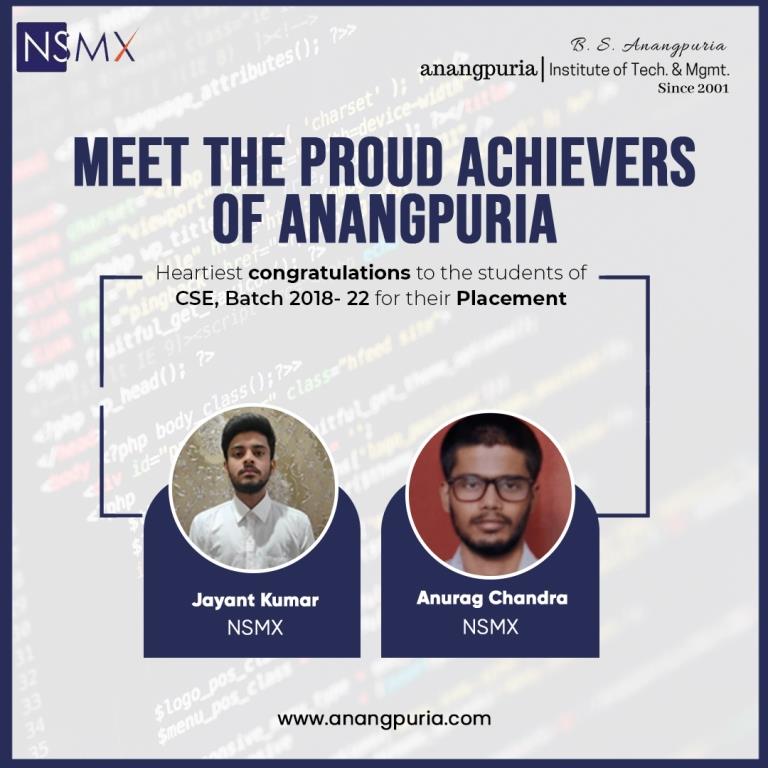 anangpurias's tweet photo. #BSAnangpuriaInstituteofTechnologyandManagement proudly presents the #students #placed with one of the #prestigiousorganization #NSMatrix
We wish them all the best for their #future #endeavours
#bsanangpuria #anangpuria #placements #Congratulations #IT #Engineering #NSMX https://t.co/RdFmWxbAZP