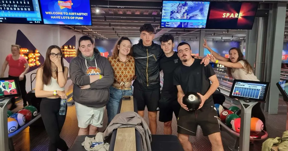 YPLCNI's tweet photo. Pics from our Final day with the Basque group last week, enjoying bowling and inflatables at @airtasticNI https://t.co/efl82qrYwo