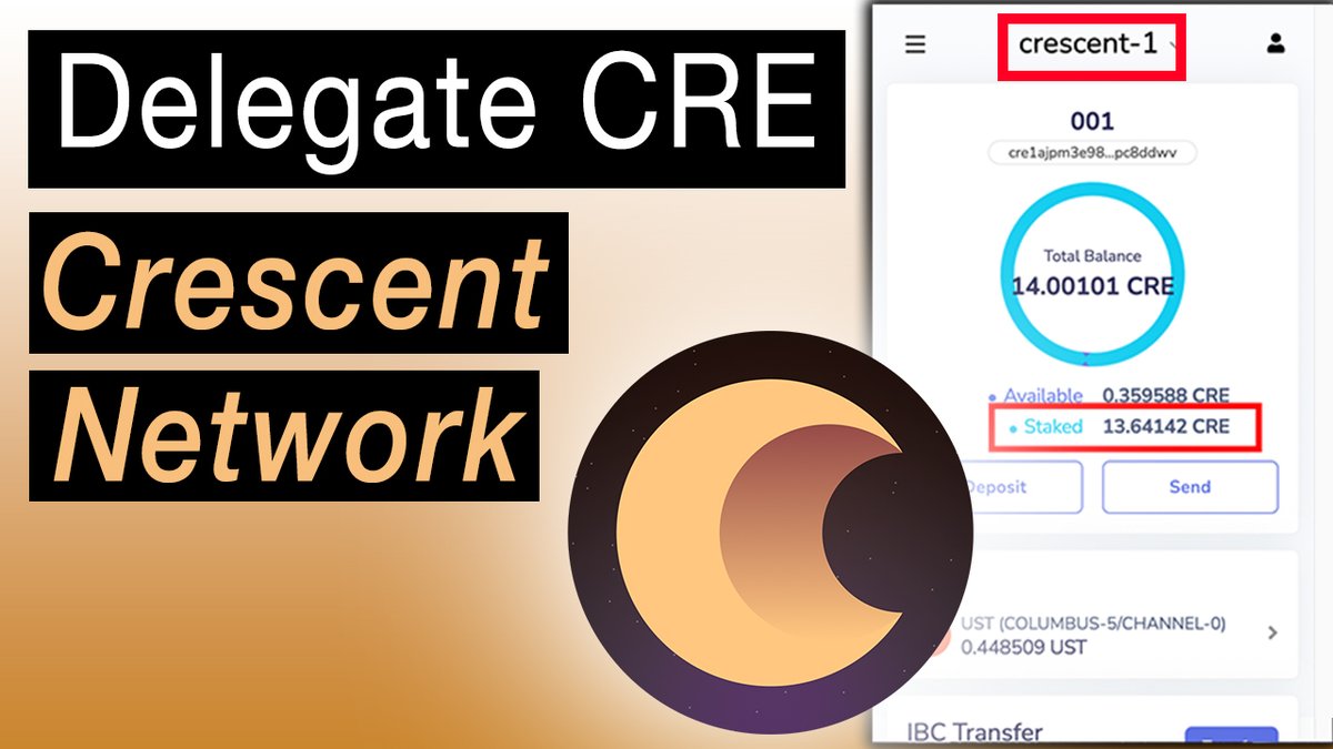 onlinetechstudi's tweet photo. How to Delegate your $CRE to a Validator. Earn staking rewards 💰
Video Tutorial: https://t.co/CvzArU2dE2
#CosmosEcosystem #Keplr #CRE #Crescent #CrescentDEX @CrescentHub https://t.co/Z9EVmJ0Mz0
