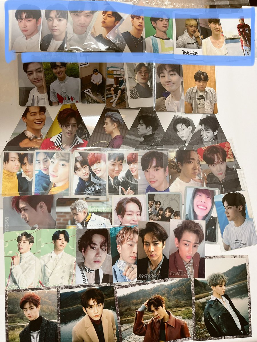 wanamin89's tweet photo. GOT7 トレカ　交換

譲　1枚目
求　2.3.4枚目　jayb ジェボム

1枚目上段は同種交換求めています。
買取🙅‍♀️

GOT7 JAY B マーク　ジェク　ジニョン　ヨンジェ　ベム　ユギョム　photocard https://t.co/9bMpKb2bTl