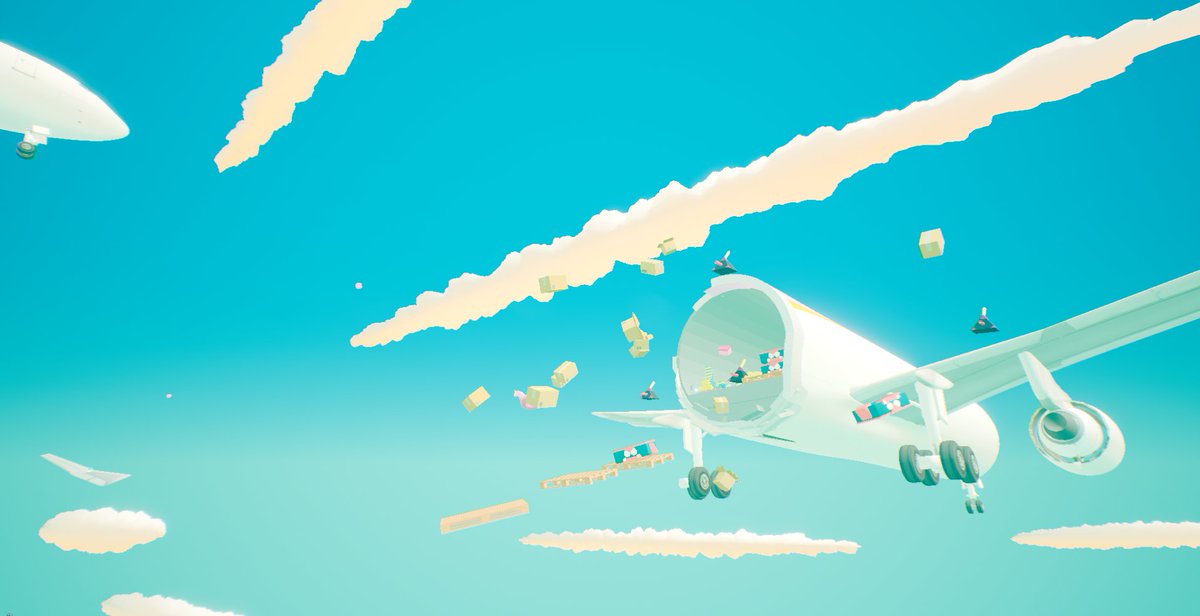 DevGallo's tweet photo. Hey, #screenshotsaturday!
Here are some new pics from the upcoming zone 12 from my game Forza Polpo.
✈️Airplanes stuck in the air
☀️a sunny day
🐙a little octopus mech
🧐What else could you want? https://t.co/bQRMa2lt7Z