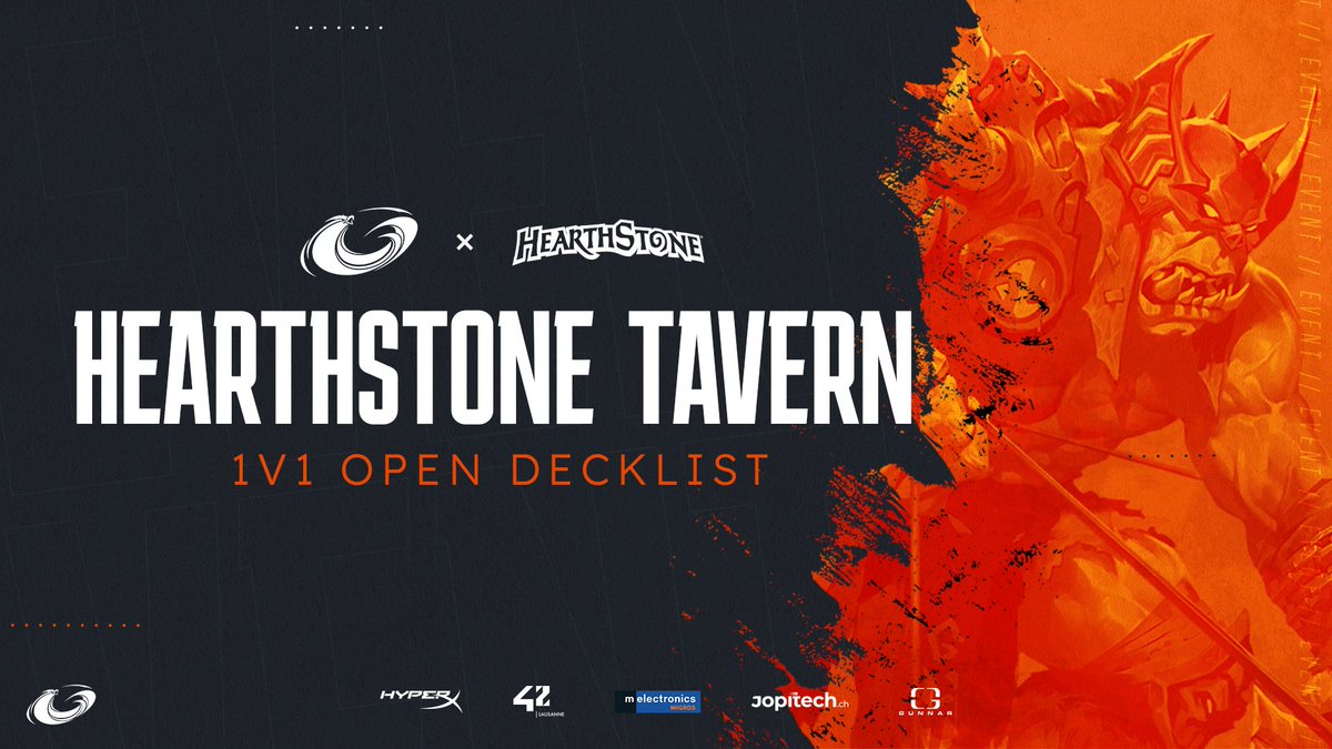 #Hearthstone 🃏

Today, <a href="/Flob_hs/">Flob</a>, <a href="/JIP_HS/">Jipissimo</a> and <a href="/MikHel_HS/">Blaser {Mikaya} Mickaël</a> are competing in the Hearthstone tavern organised by <a href="/lausanneesports/">eLS | Lausanne-Sport Esports</a> and <a href="/erupt_lounge/">Erupt Lounge</a> !

Good luck to you, phoenixes ✨

#WeAreOneFBX