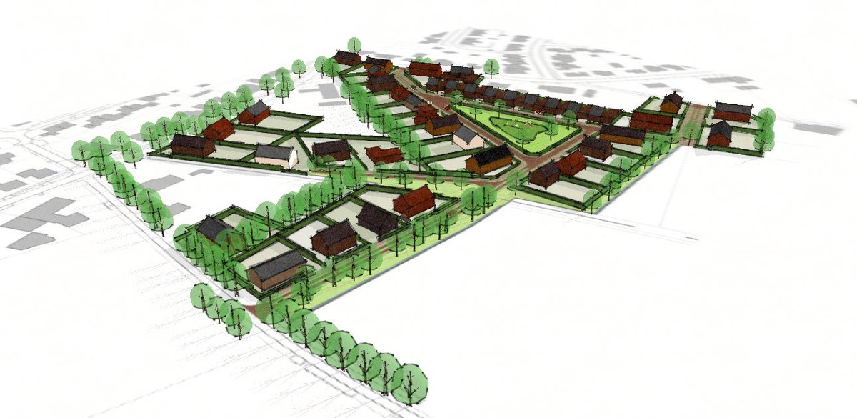 Word je gebeld of ze bij jou in kunnen schrijven voor een kavel, want het plan Lewieze in Stramproy is “zo mooi landschappelijk vormgegeven.” Kippenstallen worden ingeruild voor woningen rondom een gemeenschappelijk erf en uitkijkend over en verbonden met GrensPark Kempen~Broek.