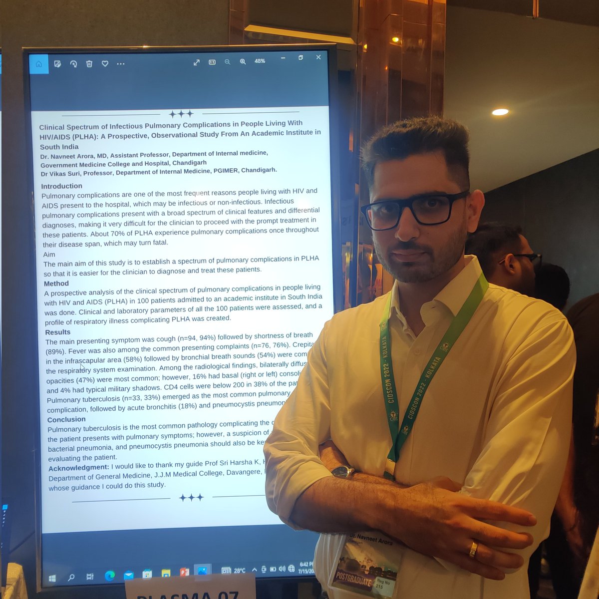 aroranavneet101's tweet photo. Happy to present our study on Infective Pulmonary Complication in PLHA in Clinical Infectious Disease Society of India
#CIDSCON Kolkata
#MedTwitter #IDtwitter https://t.co/VjZ5MtiKFp