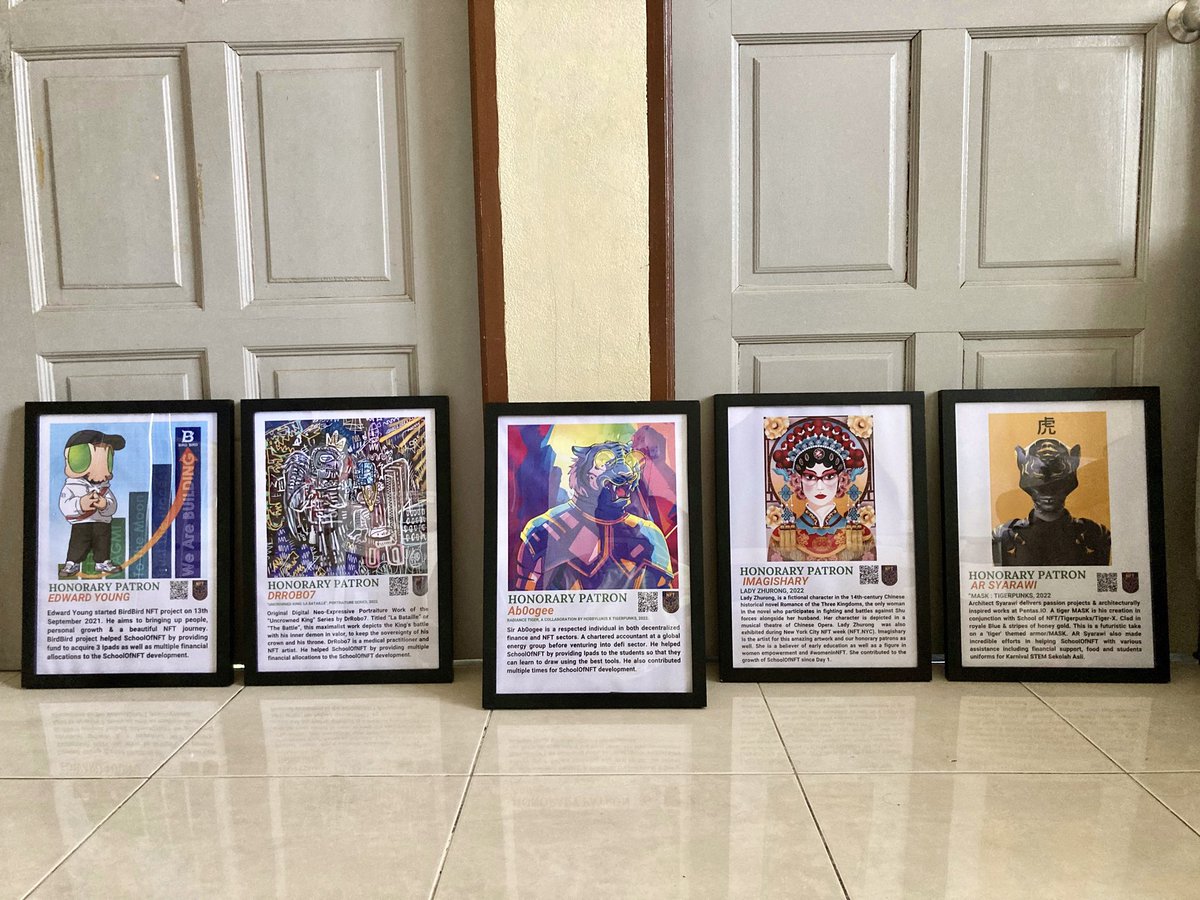 GM <a href="/pentas_io/">Pentas | NFT Marketplace</a> Kings &amp; Queens ❤️

Artworks to be exhibited on 25th July 2022 during <a href="/SchoolOfNFT/">School of NFT</a> colloquium. These artworks are tribute to our honorary patrons to recognize their contributions &amp; supports to the school since DAY1.

Still waiting for more to come. 

Stay tuned.