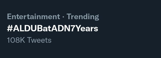 Mila Cambal ๐๐TBADN๐ (@mcambsl2) on Twitter photo As of 3:45pm.. our HT is trending with 108k TCs on the Road to 110k... Dotdot pamore.. ALL THESE PORDALAB <a href="/aldenrichards02/">Alden Richards</a> & <a href="/mainedcm/">Maine Mendoza</a>
GRATEFUL 7th Anniversary
#ALDUBatADN7Years As of 3:45pm.. our HT is trending with 108k TCs on the Road to 110k... Dotdot pamore.. ALL THESE PORDALAB <a href="/aldenrichards02/">Alden Richards</a> & <a href="/mainedcm/">Maine Mendoza</a>
GRATEFUL 7th Anniversary
#ALDUBatADN7Years