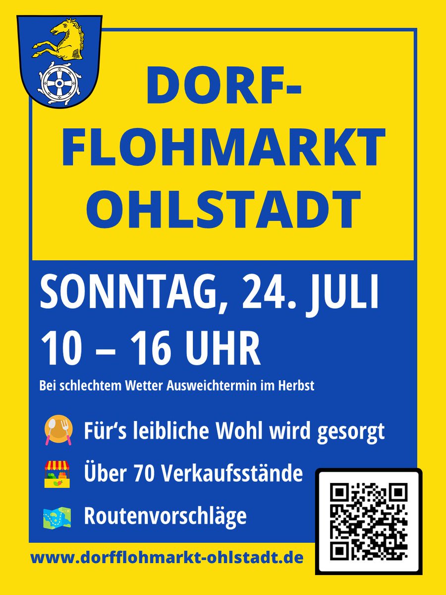 Stöbern, Handeln und Schnäppchen machen! Schaut vorbei zum zweiten #Dorfflohmarkt in #Ohlstadt am 24.7 von 10 bis 16 Uhr: dorfflohmarkt-ohlstadt.de