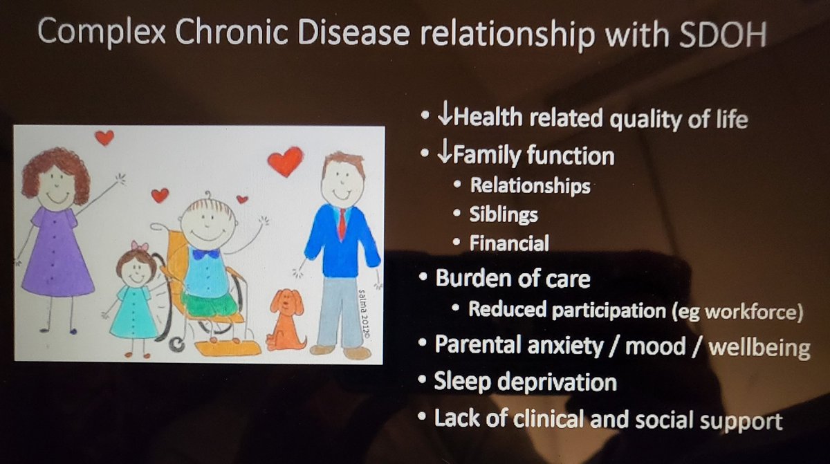 So important to consider the complex interaction of chronic disease and social determinants of health- how might we best improve outcomes for this vulnerable group? Excellent discussion points from Loretta Sciani-Clarke
#WFPICCS22 #PedsICU