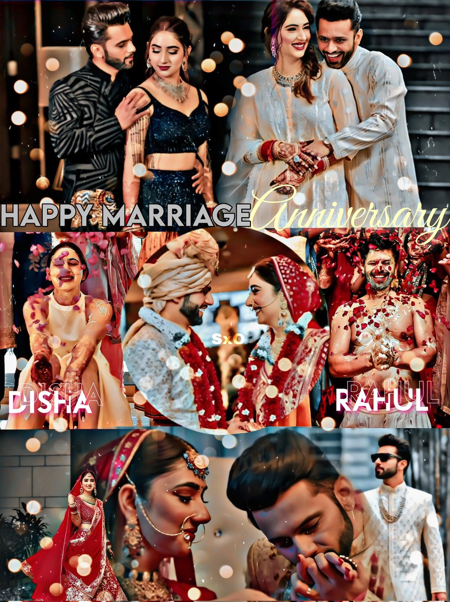 Happy 1st Anniversary, you two! <a href="/rahulvaidya23/">RAHUL VAIDYA RKV</a>  <a href="/disha11parmar/">Disha Parmar Vaidya</a>  May the happiness of these early days of your marriage continue to grow in the years ahead❤💎 You guys have always been, and will always be, the cutest couple💗🥰

HAPPY ANNIVERSARY DISHUL
#TheDishulDay