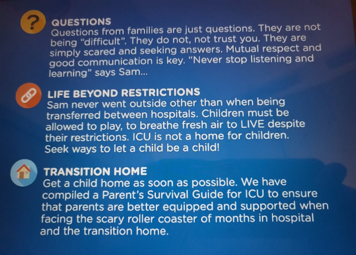 bel_kerr's tweet photo. Key Lessons from @Footprints4Sam
BE KIND
" Parents are just scared... 
have a heart to heart conversation that's not prescriptive... it's okay to say your sorry" - such valuable messages from @MelissaPlatt7 
#WFPICCS22Ubuntu #WFPICCS22 #PedsICU https://t.co/GhPqyfi42k