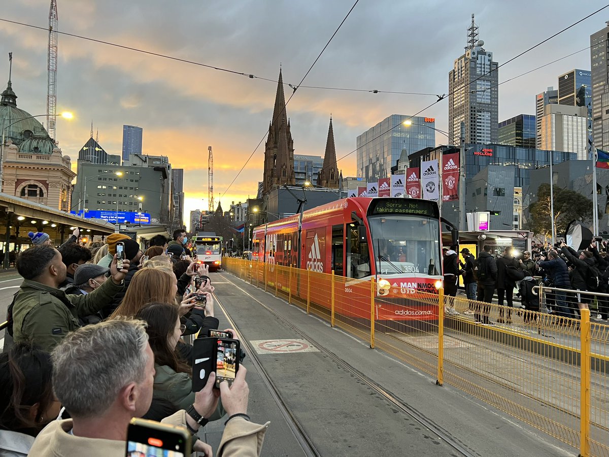 Manchester United is Down Under! Awesome to see the incredible work from our team <a href="/thegembagroup/">thegembagroup</a> down at Fed Square in Melbourne today.