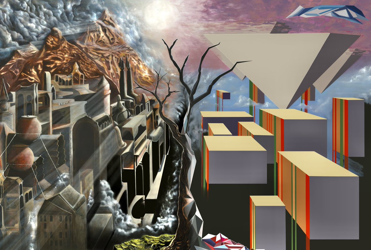 Dual 

All our notions of death are empty and futile, we are only moving between parallel worlds at high speed, and we only feel the passage of time slowly.
Oil painting on canvas 
100*80
——————————————
#NFTs #nftcollectors #NFTSPACHSHIP #nftchel 
———————
foundation.app/@aar_daat/ptbi…