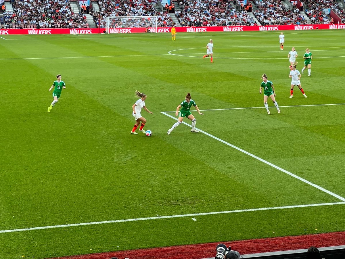 TestwoodSchool's tweet photo. Testwood students had a fantastic time Southampton FC for last night’s @WEURO2022 match between N.Ireland &amp; England. Lots of goals were scored and a great time was had by all! 

#LetGirlsPlay #Lionesses #WEURO2022 #girlsfootball #GirlsFootballInSchools https://t.co/mXPMkMWZ4d