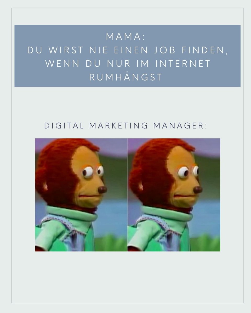becomeseonative's tweet photo. Was Mama sagt, ist meistens richtig. Hier müssen wir aber zugeben, dass es bei uns mal nicht gestimmt hat.

Verschenke kein ungenutztes Potential. Starte jetzt online mit deinem Business durch!

#onlinemarketing #marketinghilfe #seostarthilfe #suchmaschine #memes #meme https://t.co/I7Y6iUhENf