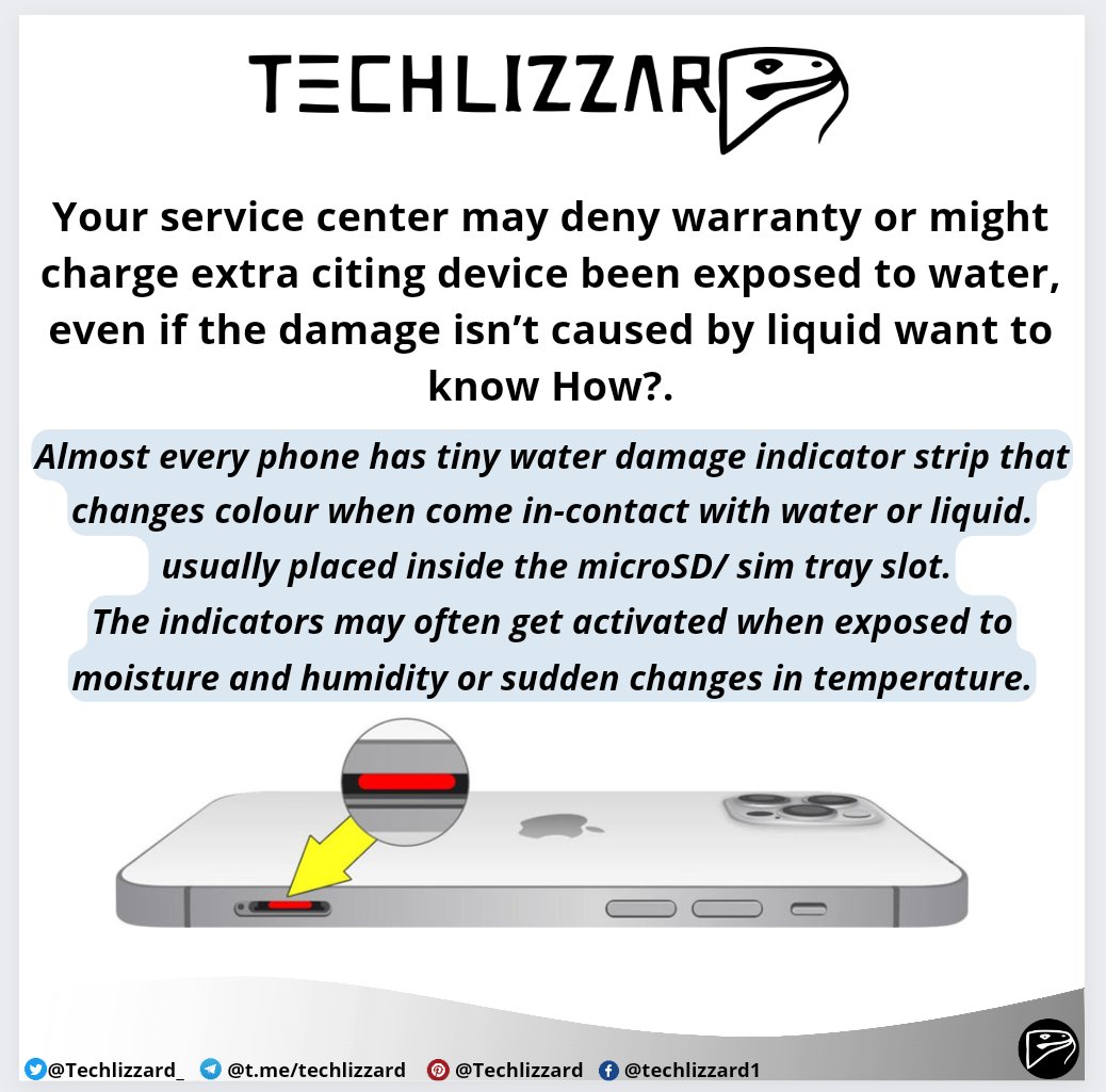 Techlizzard (@techlizzard_) on Twitter photo Keep your phone away from water as much as possible even if it has an IP rating.
Some interesting fact
👉Check out <a href="/Techlizzard_/">Techlizzard</a>
#techlizzard #Facts #android #iphone #apple #eletronicgadgets #warranty #waterdamage #rains #servicecenter #phonerepair #IP68 #IPrating #insurance Keep your phone away from water as much as possible even if it has an IP rating.
Some interesting fact
👉Check out <a href="/Techlizzard_/">Techlizzard</a>
#techlizzard #Facts #android #iphone #apple #eletronicgadgets #warranty #waterdamage #rains #servicecenter #phonerepair #IP68 #IPrating #insurance