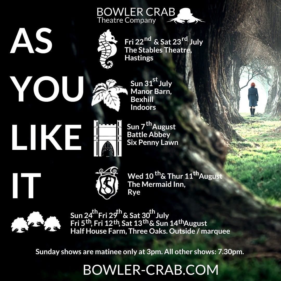 Bowler Crab (@bowlercrab) on Twitter photo βAll the worlds a stage, And all the men and women merely playersβ β¦
Opens at The Stables Theatre next Friday!
tickets at ππππ
stablestheatre.co.uk/as-you-like-it/
#asyoulikeit #shakespeare #hastings #stablestheatre #eventsinsussex #theatretour #theatre #bowlercrab <a href="/stablestheatre/">The Stables Theatre</a> βAll the worlds a stage, And all the men and women merely playersβ β¦
Opens at The Stables Theatre next Friday!
tickets at ππππ
stablestheatre.co.uk/as-you-like-it/
#asyoulikeit #shakespeare #hastings #stablestheatre #eventsinsussex #theatretour #theatre #bowlercrab <a href="/stablestheatre/">The Stables Theatre</a>