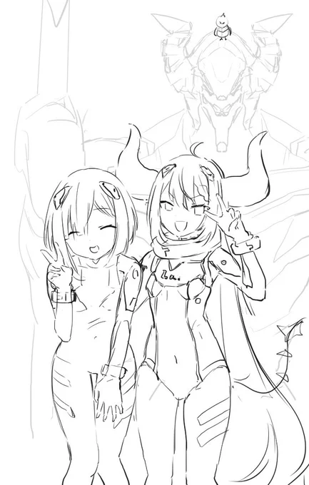 下書きいい感じ〜! 