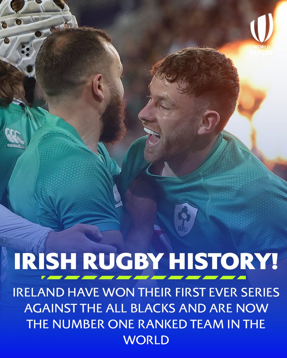 Rugby history! 🏉 Unbelievable scenes in Wellington for @IrishRugby 🔥 #NZLvIRE