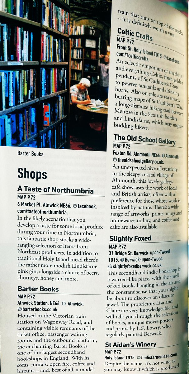 BooksMillennium's tweet photo. My copy of the new ‘Pocket Rough Guide to Newcastle &amp; Northumbria’ has arrived and pleased to see both my suggestions - @BarterBooks and @KeelRowBookshop have made the cut! It’s a fabulous &amp; up to date guide. Well done Daniel 🙌 #NorthEast #RoughGuide📚 https://t.co/XClnoStQ6R