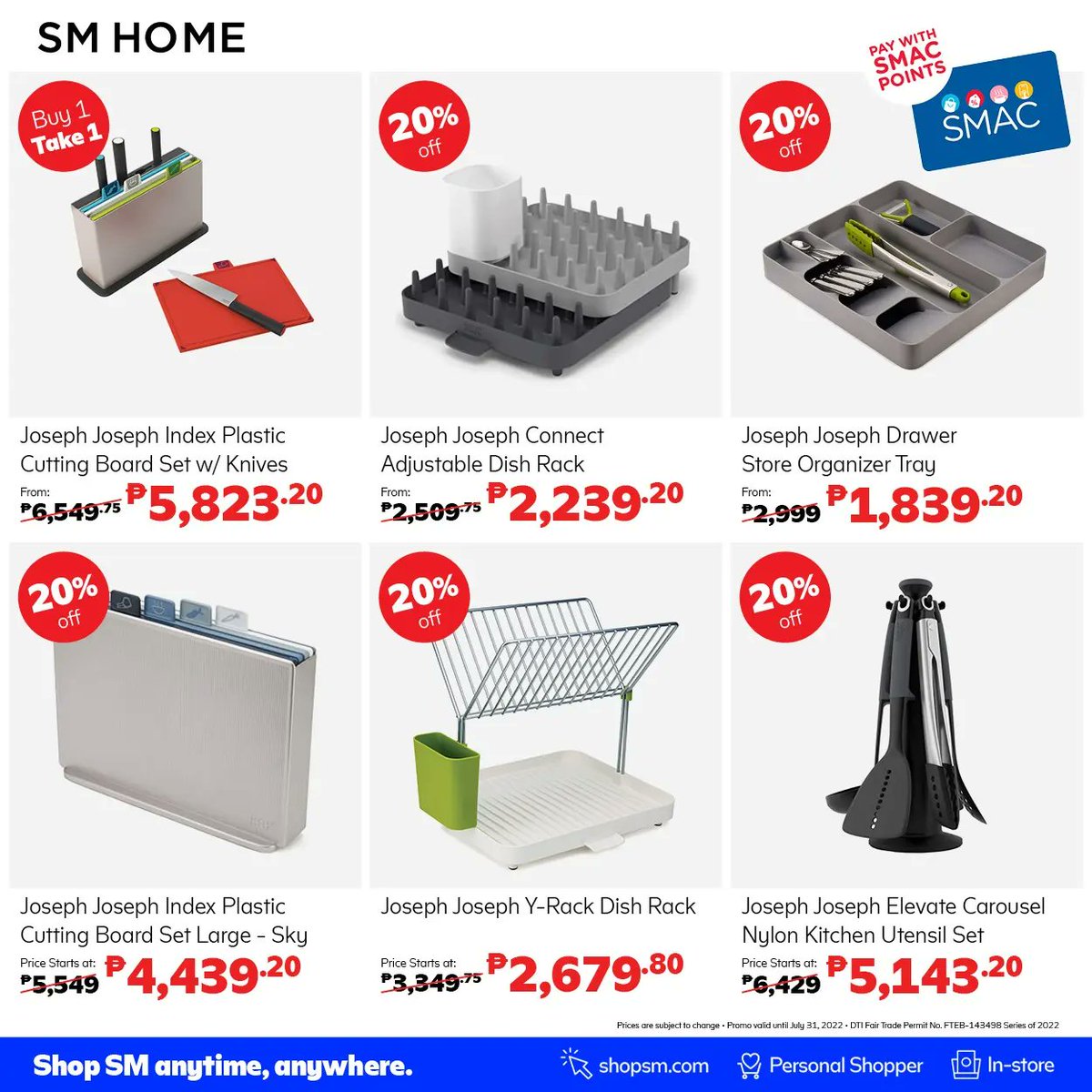smhomeph's tweet photo. AT 20% OFF, bring innovation into your kitchen space with Joseph Joseph. Each piece so stylishly sleek and sophisticated—food prep and storage never looked better! 👌🏻

#SMHome
#ShopSMHome https://t.co/qAMGR3jyGT