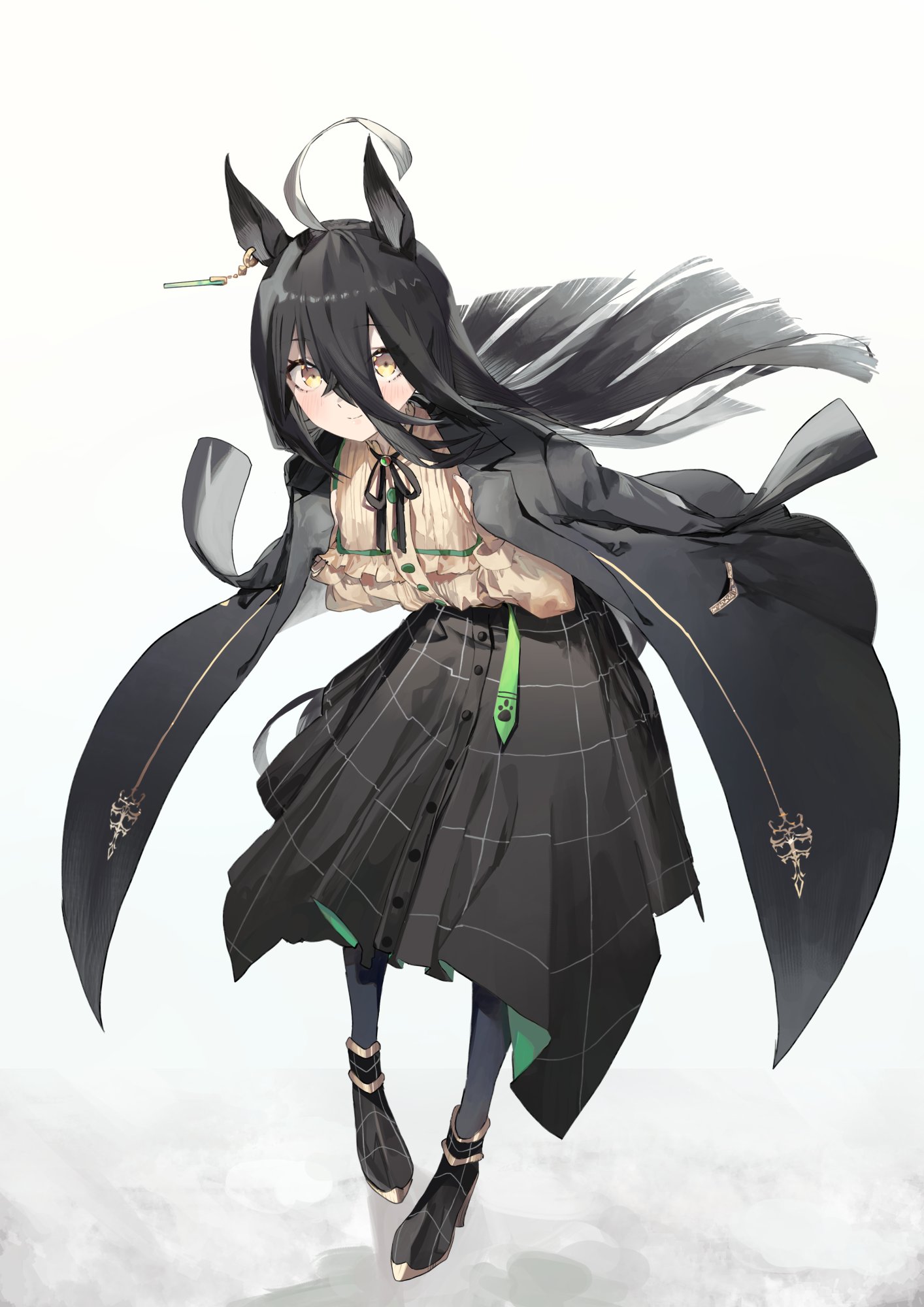 ウマ娘 手描き イラスト ファンアート アナログイラスト マンハッタンカフェ Yahoo!オークション - 手描きイラスト ミニ色紙 ウマ娘