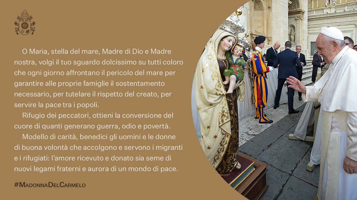 Pontifex266_it's tweet image. #MadonnaDelCarmelo