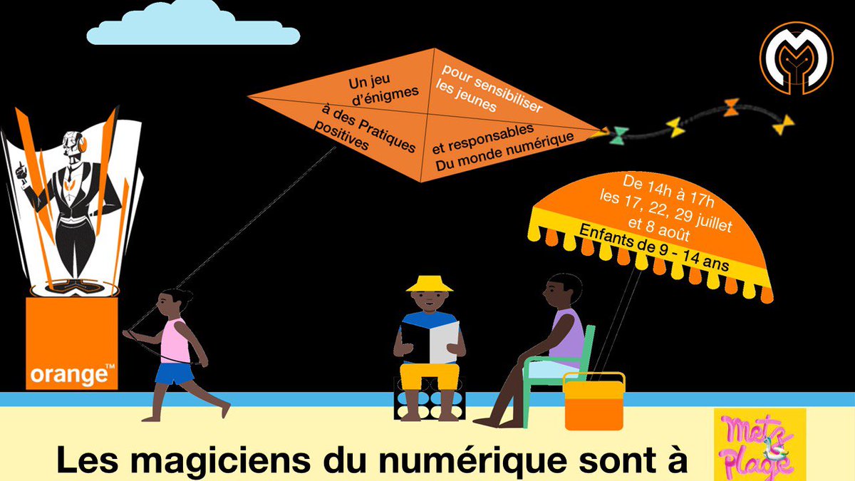 Apprenons à nos enfants à déjouer les pièges du numérique en les faisant participer à l’escape game « les magiciens du numérique » avec #orange présent sur 4 dates à #metzplage