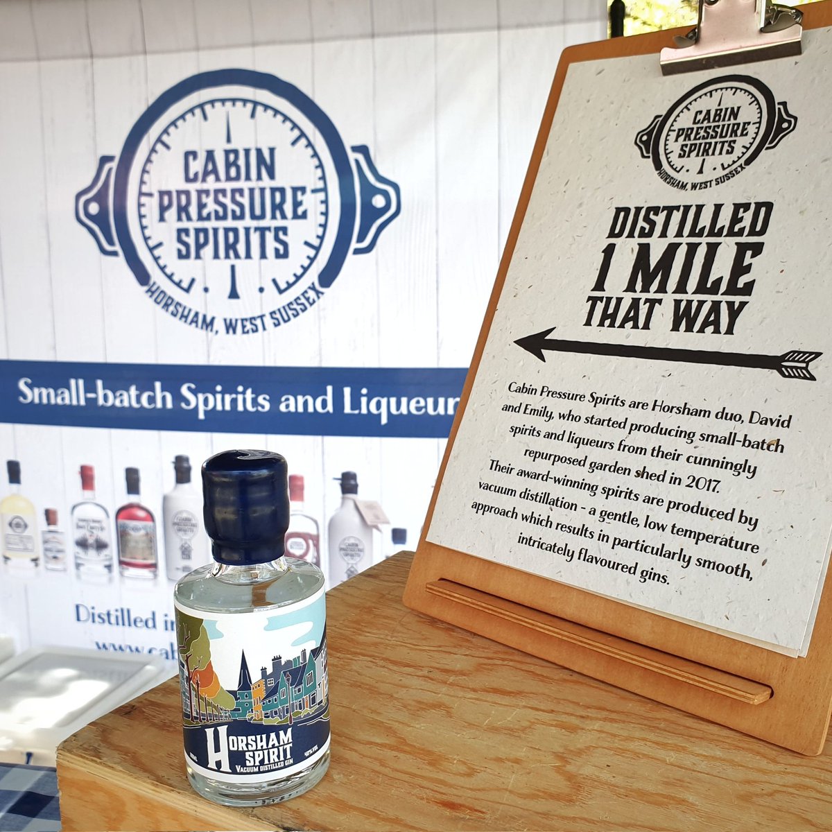 It's a home fixture for us today! All setup <a href="/horshammarkets/">Horsham Markets</a>. Come and grab a G&amp;T to keep you cool while you shop!