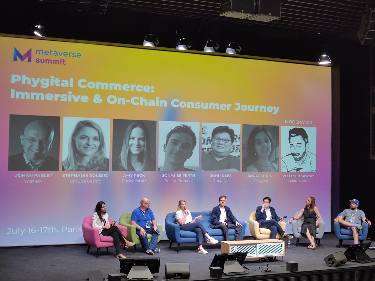 Immersive and On chain Consumer journey 🔥 #Metaverse Summit #Paris 

#decentralization #Metaverse #Web3 #future