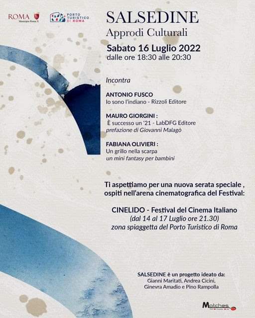 Oggi alle 18.30 un nuovo appuntamento con Salsedine approdi culturali. Fra i protagonisti anche lo scrittore Antonio Fusco con il suo noir ambientato all'interno del nostro porto. Vi aspettiamo!