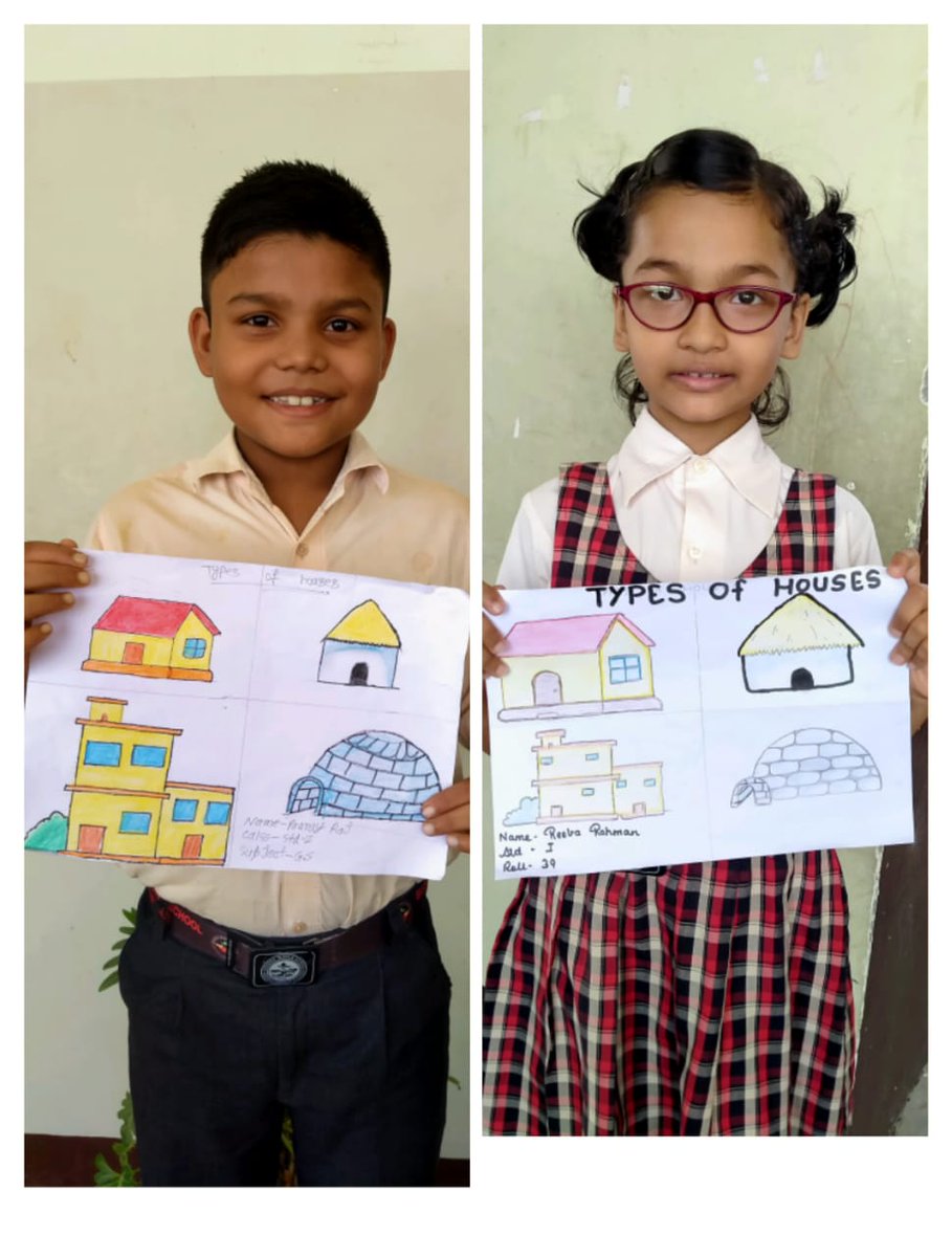 Learning about different types of houses🏡 Drawing by Pranay Raj of Standard 2 and Reepa Rahman of Standard 1 #houses #drawing #types #classroom #school #learning #students #activity #art #bws #wherelearningisfun @sarikamalhotra2 @Krish_Vaishali @PramodThakur786 @RekhaRay16