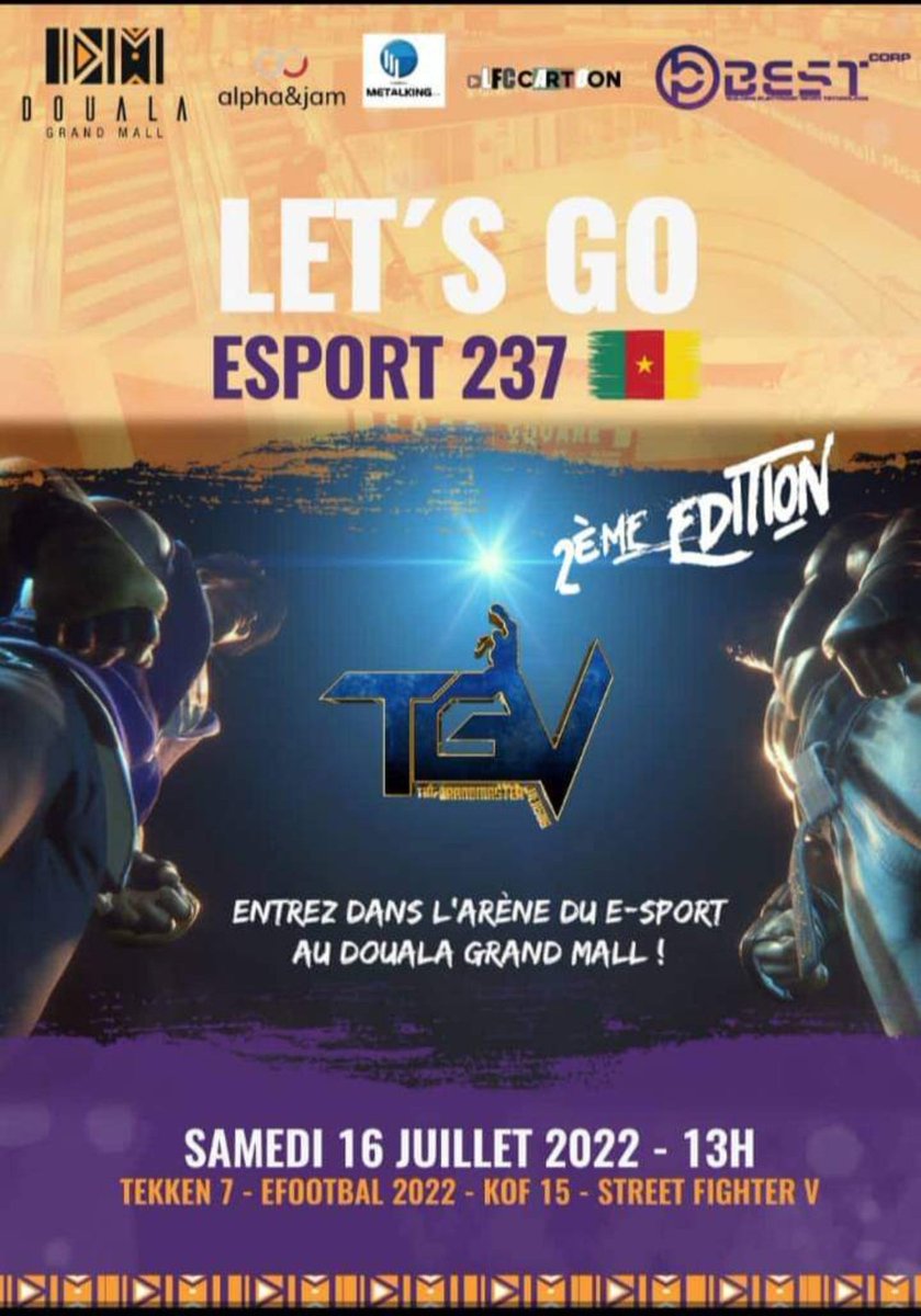 Vous connaissez déjà le lien de la chaîne youtube 🤗 youtube.com/channel/UCbZBj…
⌚ 13h
🏠Douala grand Mail
🔴En direct sur youtube
#Fzero <a href="/IFCameroun/">Institut français CM</a>  <a href="/DoualaMall/">Douala Grand Mall</a> <a href="/CogaEsport237/">COGA.Esport237</a>