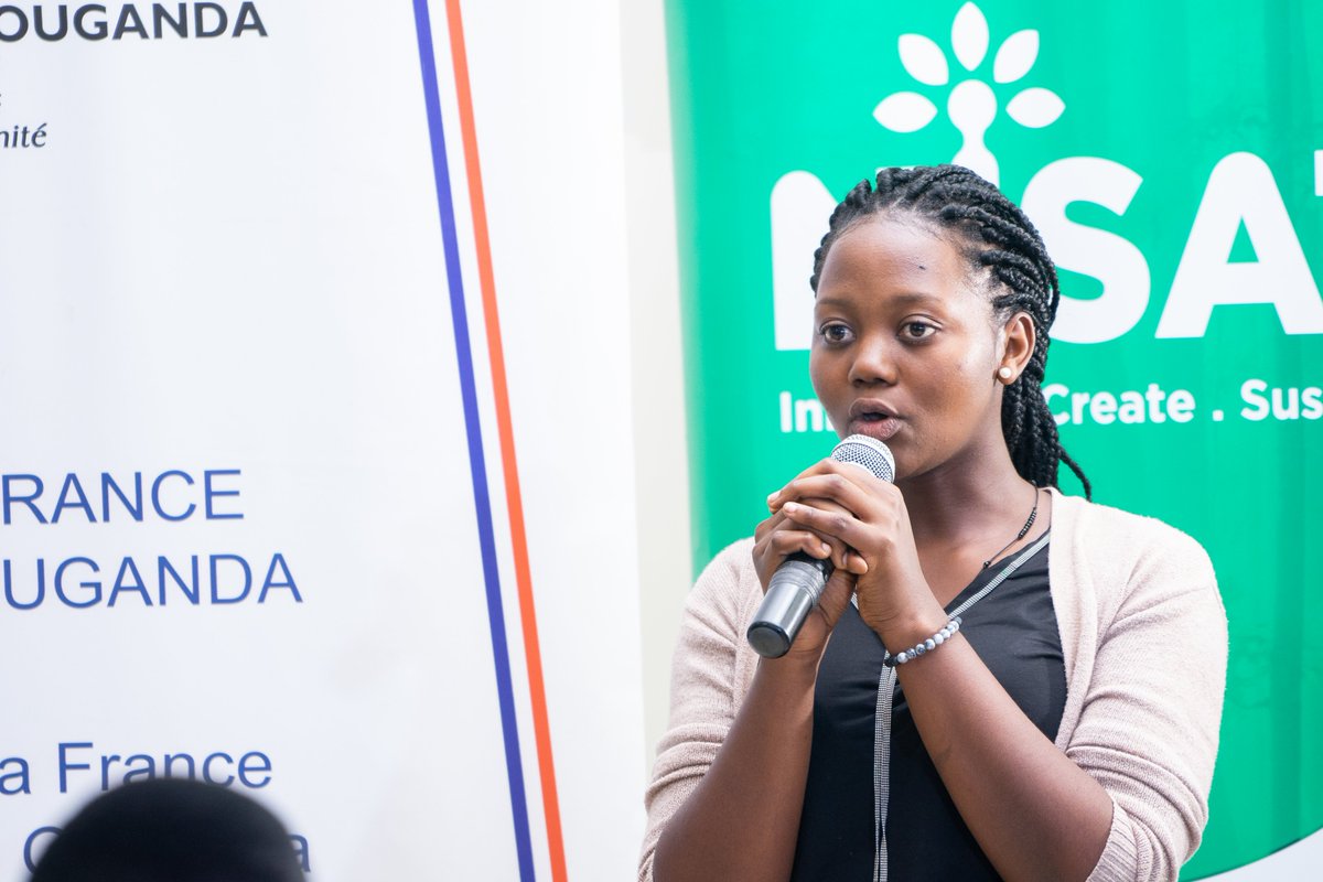 Lynnette Nakidde (Bio-fertiliser centre for youth empowerment) produce different kinds of fertilisers. Their ask is 2500USD to buy a primary production machine and do more capacity building #NISATGM