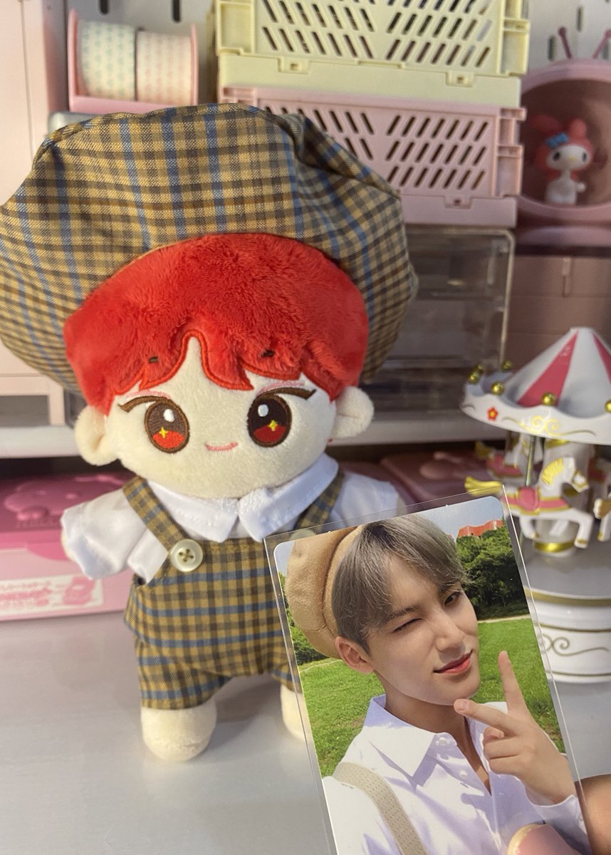 havenfolio's tweet photo. clothes for my minchilli mingyu doll finally came home ☺️ it’s mingyu beret inspired https://t.co/ft7gZ7jDUj